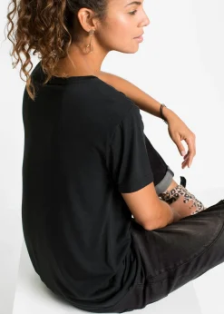 Clearance Camiseta con escote en V Mujer Básicos|Camisetas