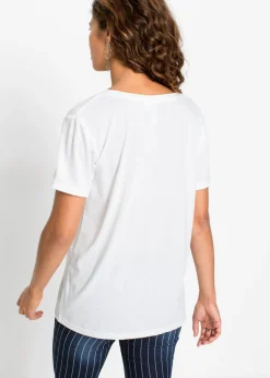 Online Camiseta con escote en V Mujer Básicos|Camisetas