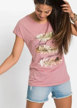 Discount Camiseta con estampado brillante Mujer Camisetas