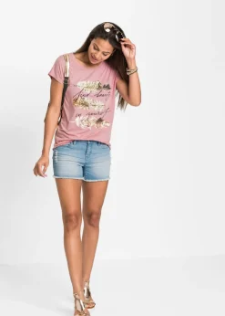 Discount Camiseta con estampado brillante Mujer Camisetas