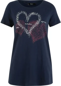 Online Camiseta con estampado de corazón de algodón orgánico Mujer Camisetas
