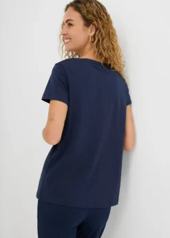 Online Camiseta con estampado de corazón de algodón orgánico Mujer Camisetas