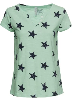 Sale Camiseta con estampado de estrellas y algodón puro Mujer Camisetas
