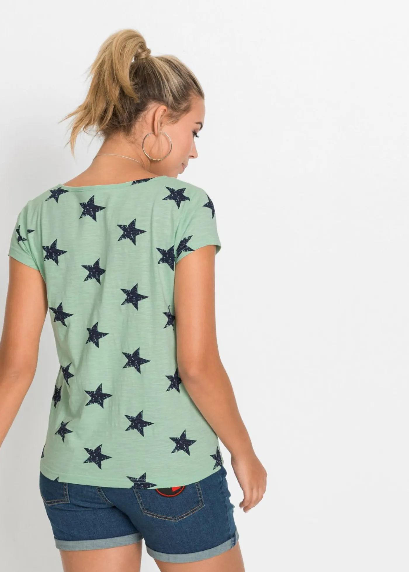 Sale Camiseta con estampado de estrellas y algodón puro Mujer Camisetas