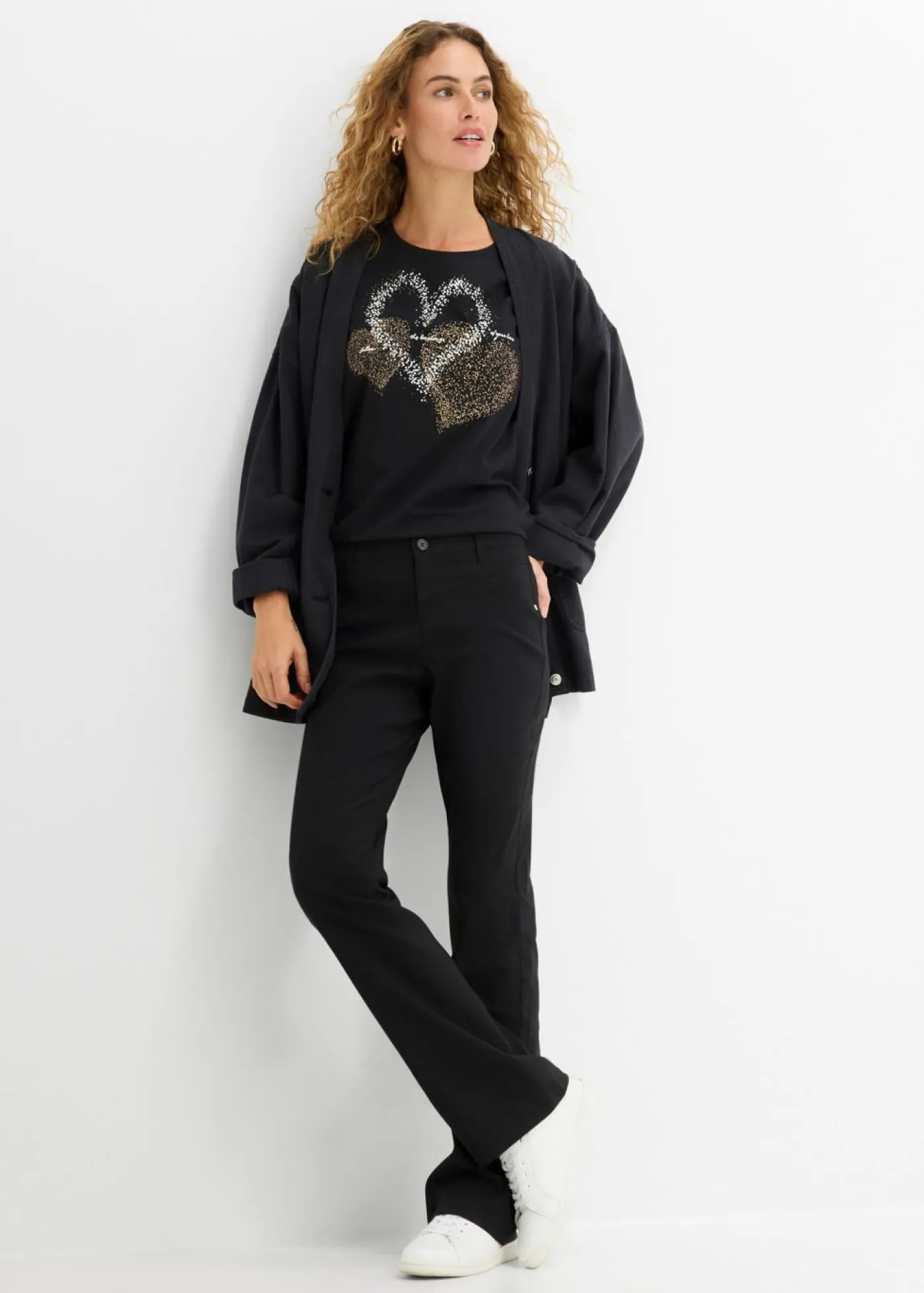 Best Camiseta con estampado de corazón de algodón orgánico Mujer Camisetas
