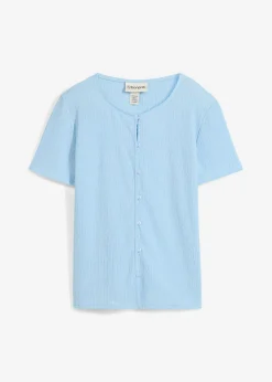 New Camiseta con estructura y botones Mujer Camisetas