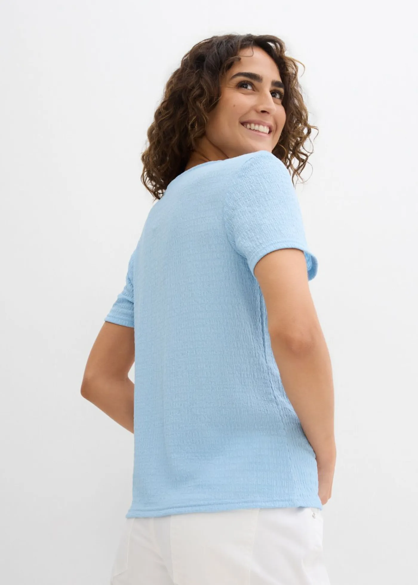 New Camiseta con estructura y botones Mujer Camisetas