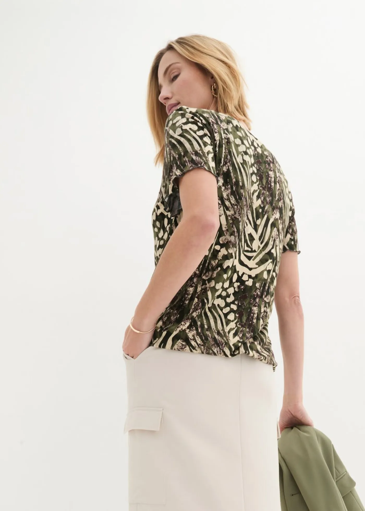 Camiseta con goma elástica Mujer Camisetas