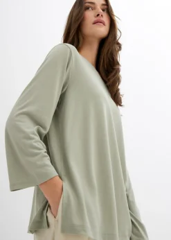 New Camiseta con hombros descubiertos de suave mezcla de modal Mujer Esenciales|Camisetas