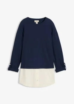 Hot Camiseta con inserto de blusa de algodón orgánico puro Mujer Camisetas