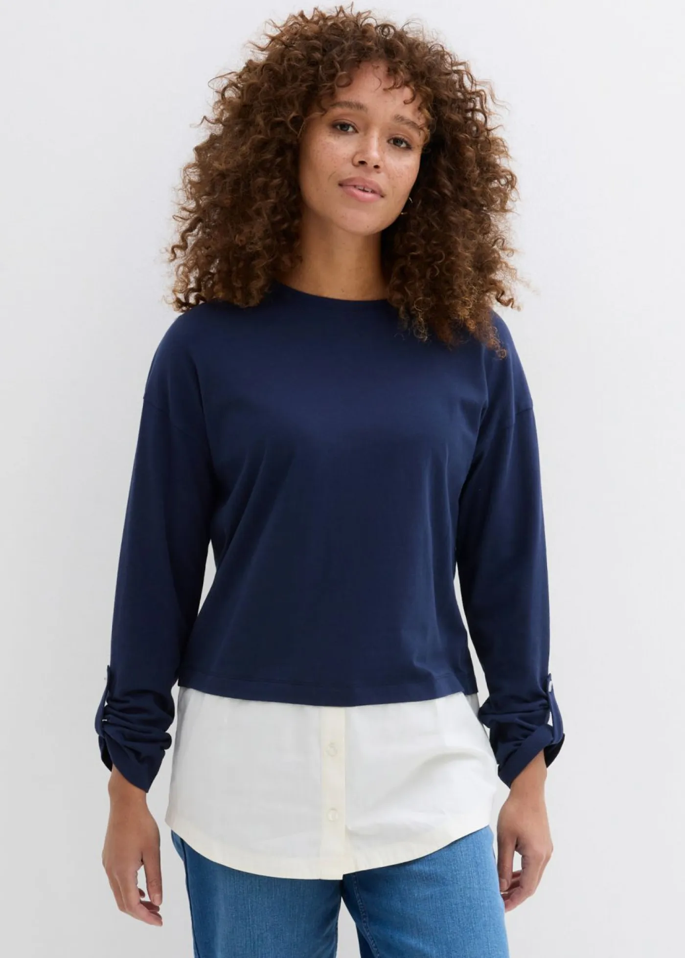 Hot Camiseta con inserto de blusa de algodón orgánico puro Mujer Camisetas