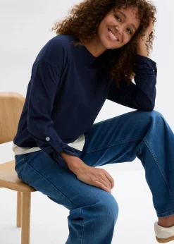 Hot Camiseta con inserto de blusa de algodón orgánico puro Mujer Camisetas