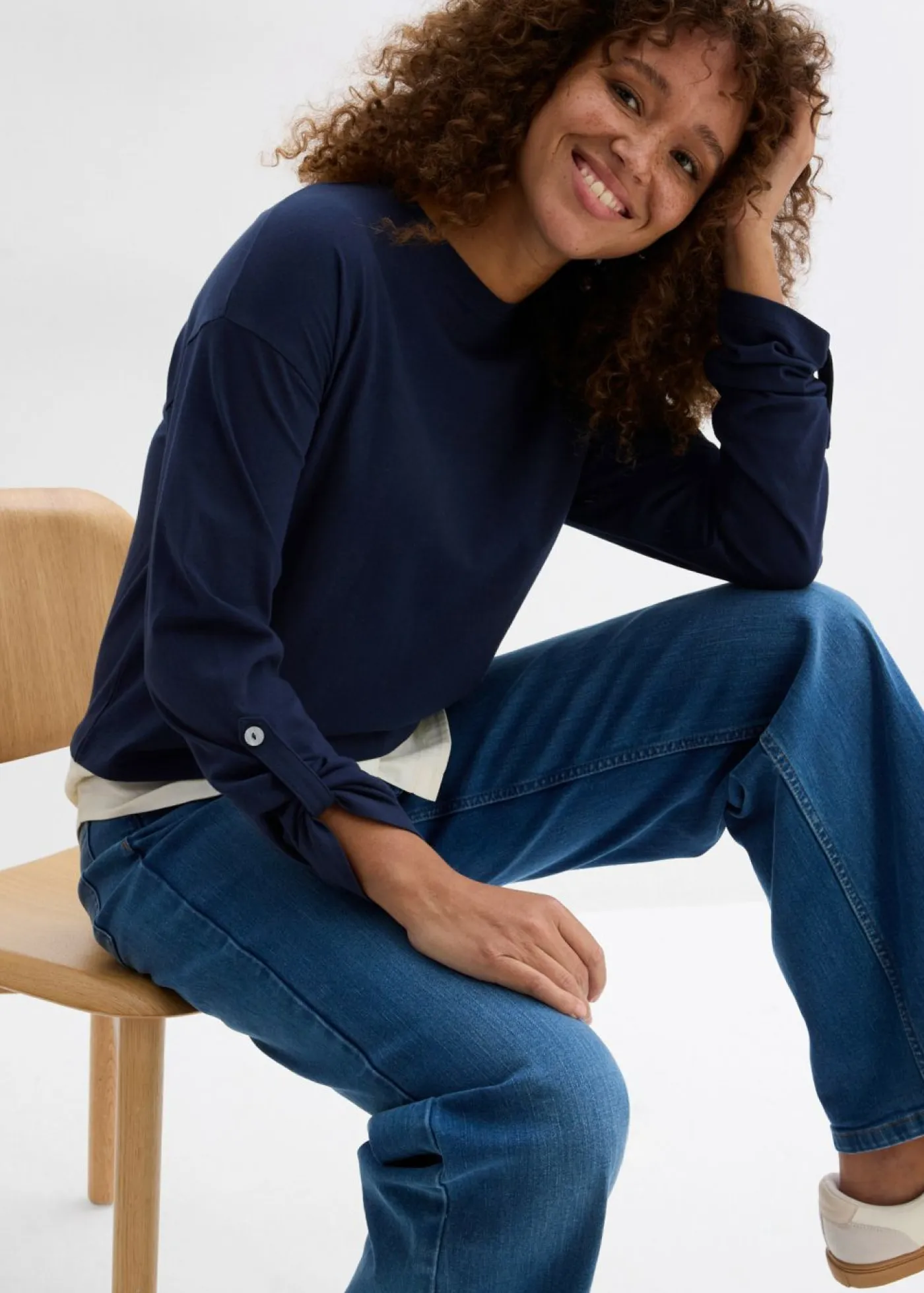 Hot Camiseta con inserto de blusa de algodón orgánico puro Mujer Camisetas