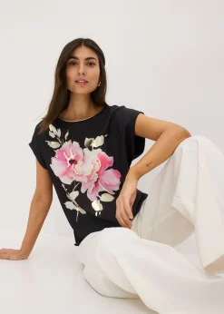 Outlet Camiseta con inserto de malla Mujer Camisetas