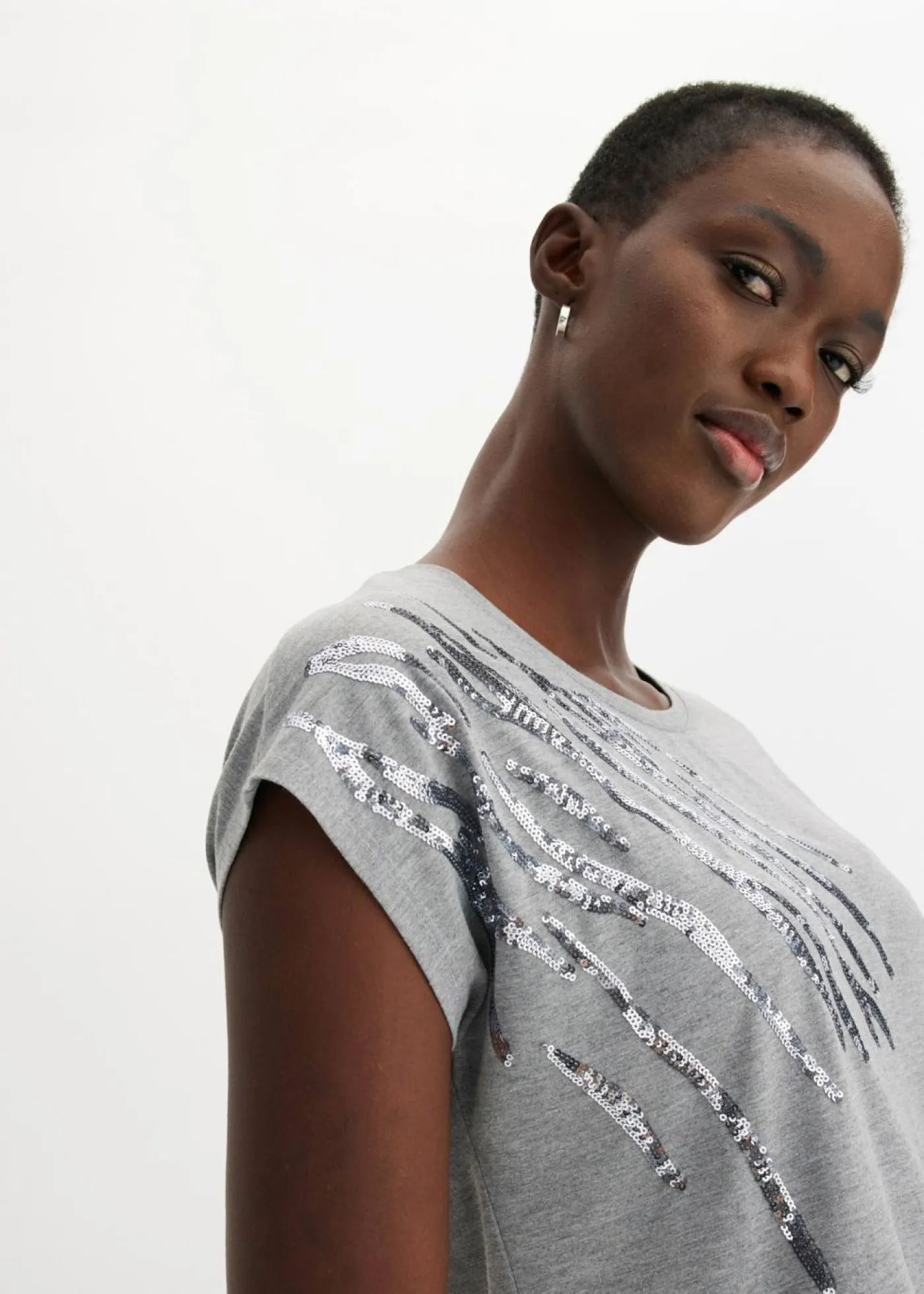 Clearance Camiseta con lentejuelas Mujer Camisetas