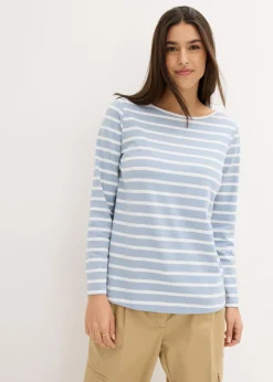 Discount Camiseta con manga larga y escote barco (2 unidades) Mujer Básicos|Camisetas