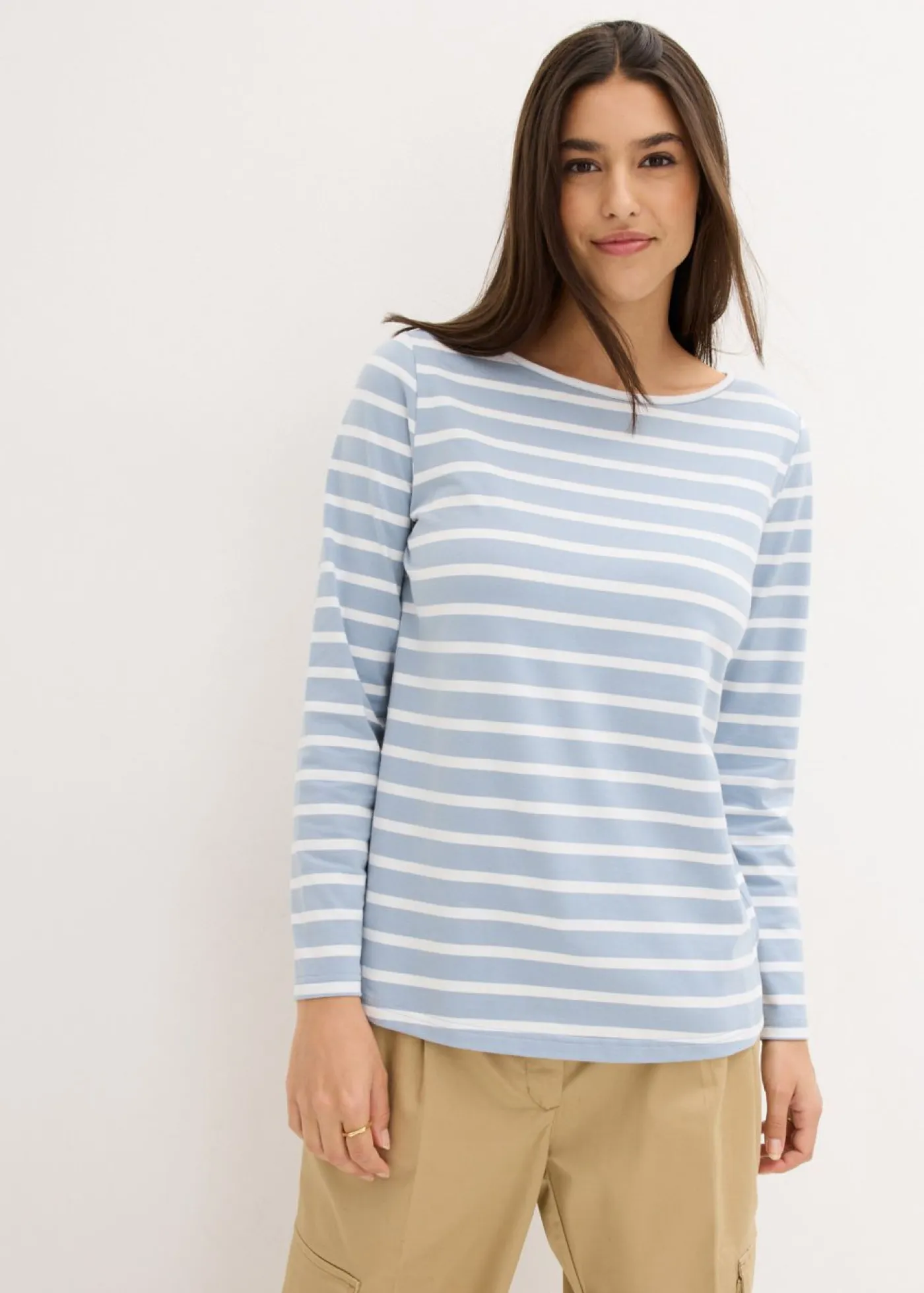 Discount Camiseta con manga larga y escote barco (2 unidades) Mujer Básicos|Camisetas