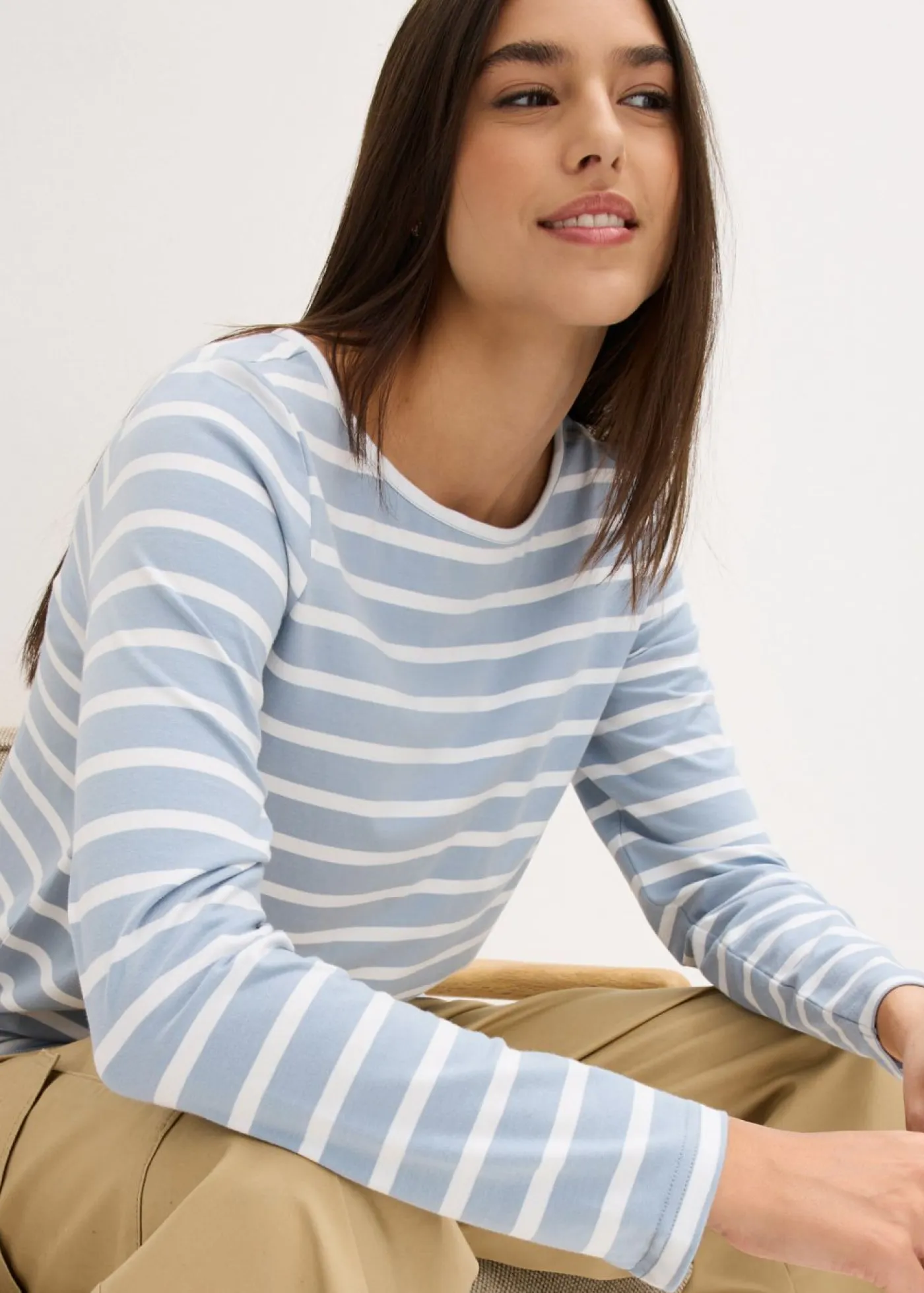 Discount Camiseta con manga larga y escote barco (2 unidades) Mujer Básicos|Camisetas