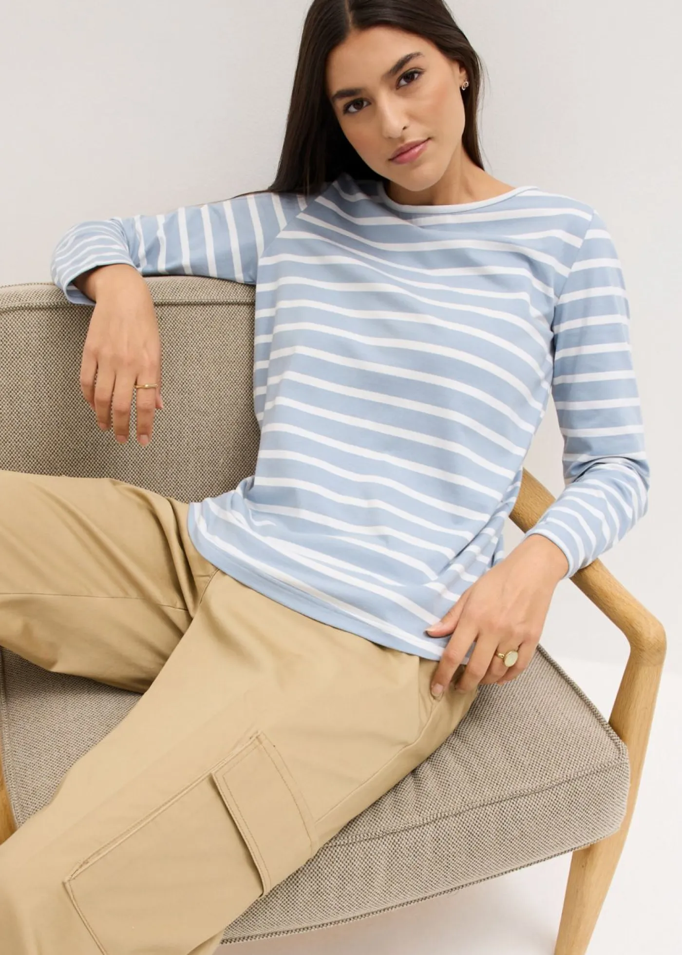 Discount Camiseta con manga larga y escote barco (2 unidades) Mujer Básicos|Camisetas