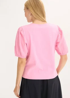 Clearance Camiseta con mangas abullonadas Mujer Camisetas|Novedades