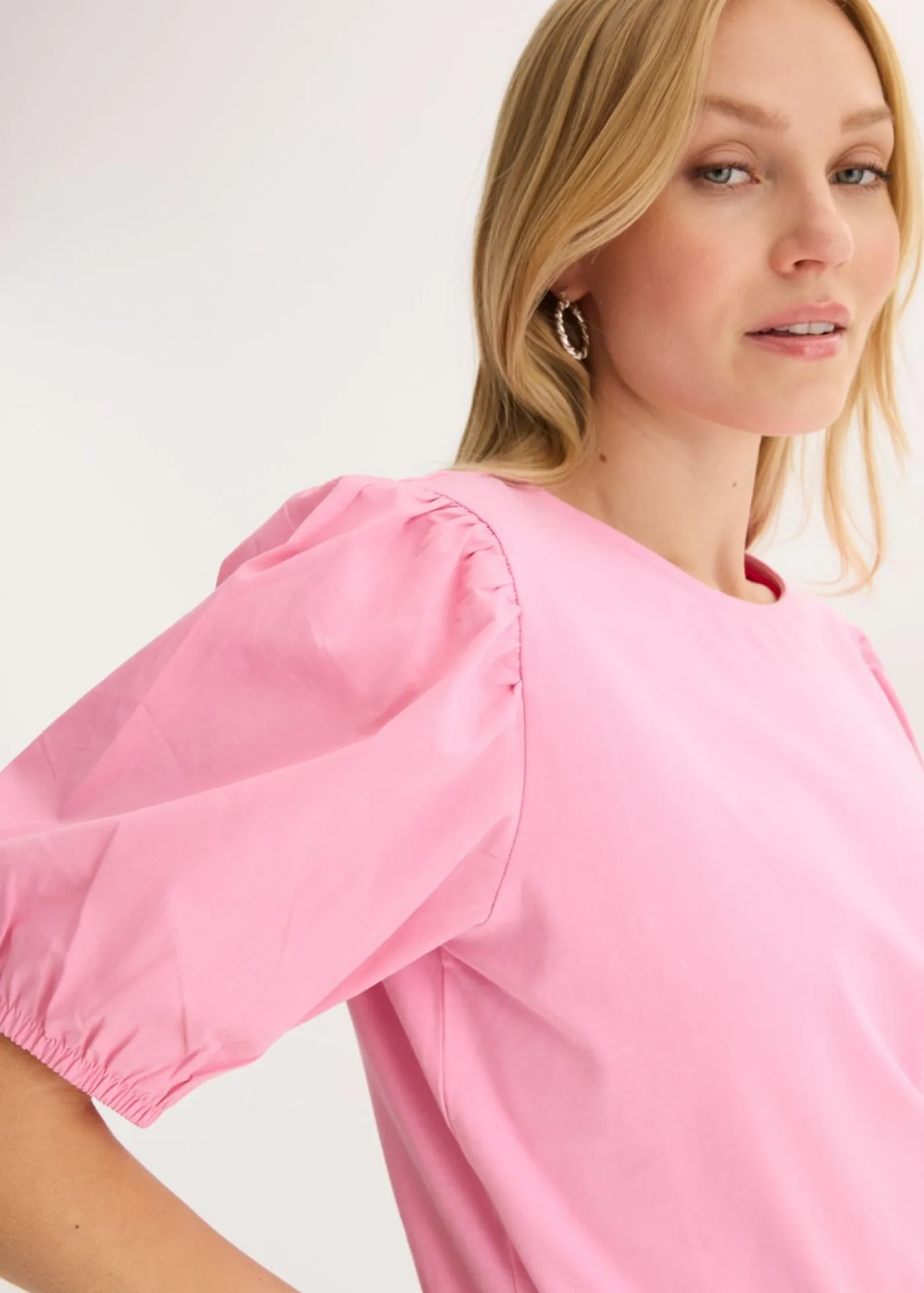 Clearance Camiseta con mangas abullonadas Mujer Camisetas|Novedades