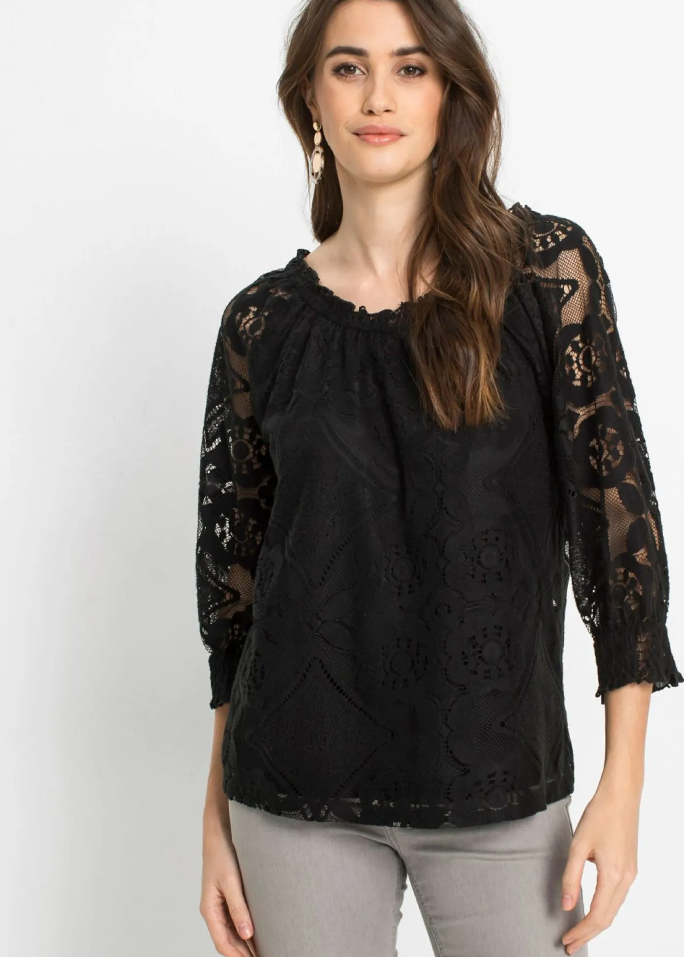 Camiseta con mangas abullonadas Mujer Camisetas