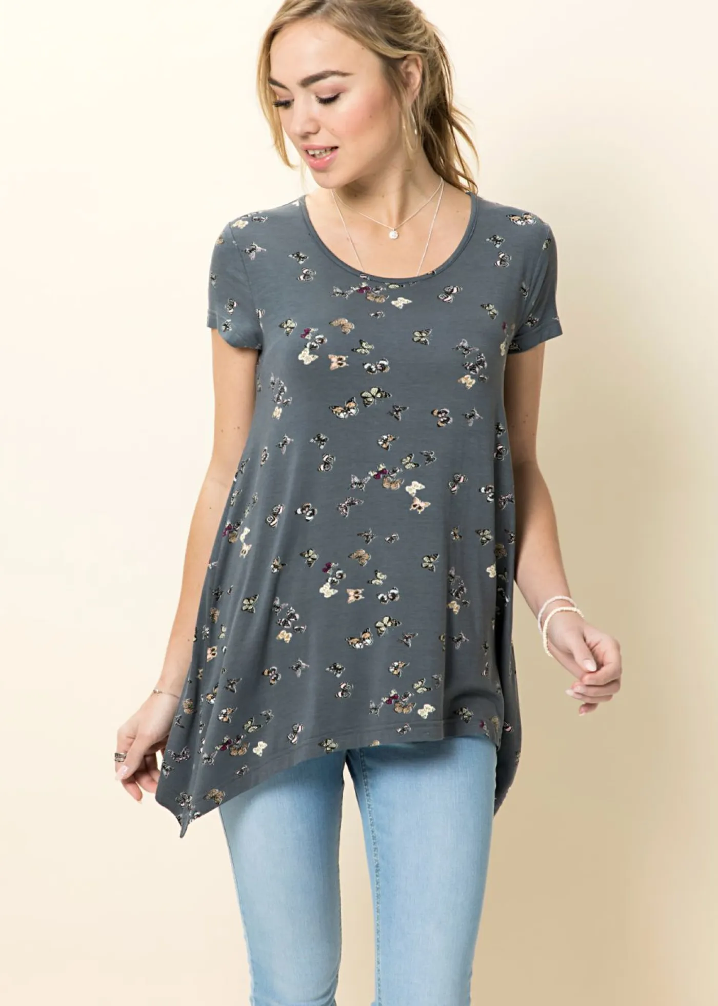 Hot Camiseta con mariposas Mujer Camisetas