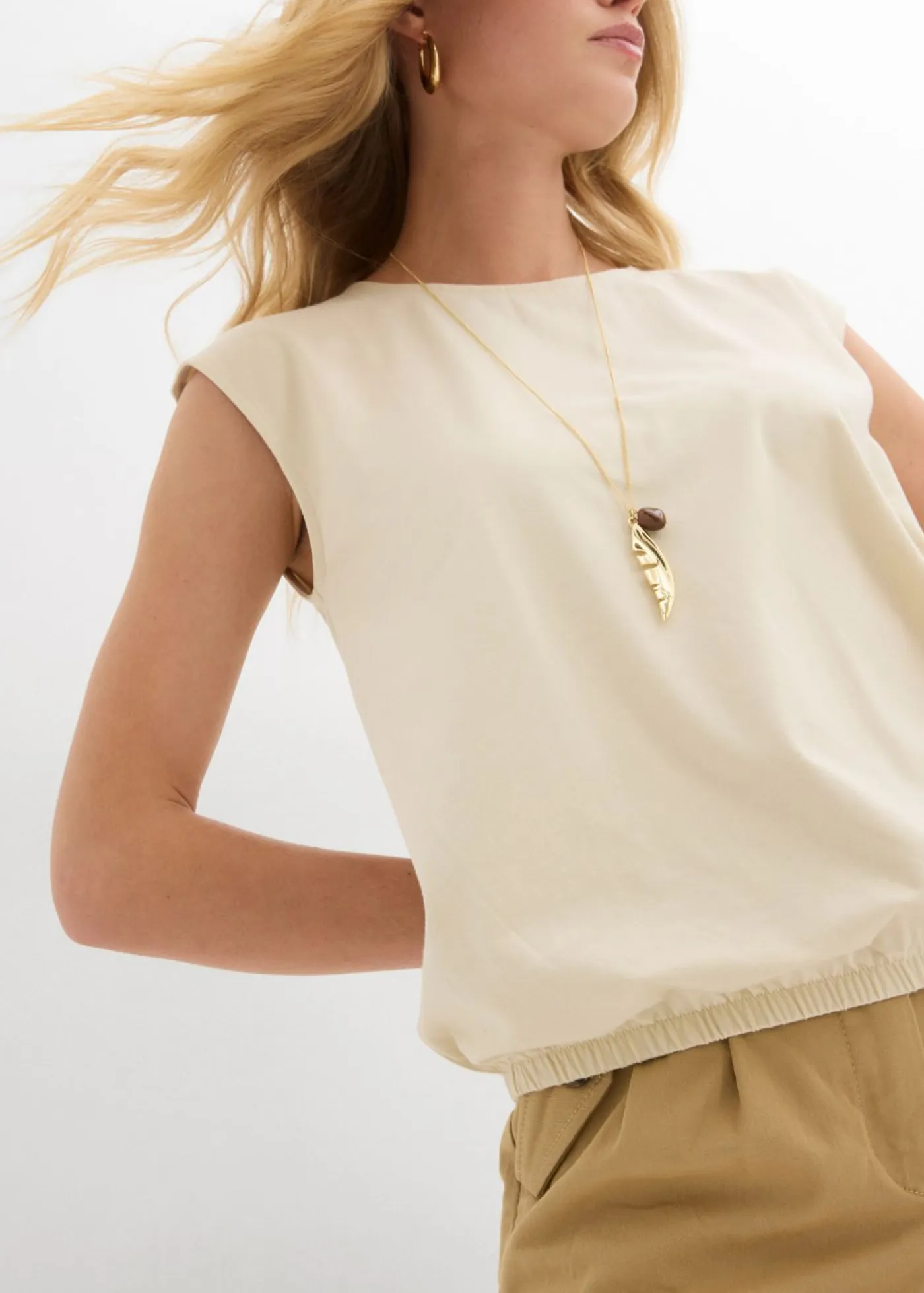 New Camiseta con puños elásticos Mujer Camisetas