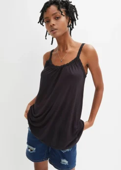 Camiseta con ribete de encaje Mujer Camisetas