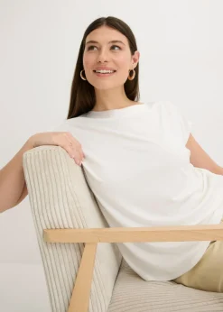 Sale Camiseta con ribete de satén Mujer Camisetas