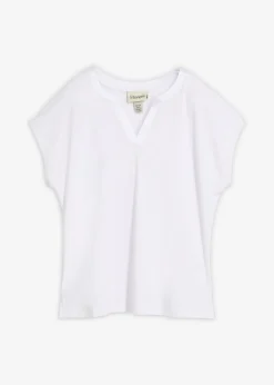 Hot Camiseta con ribete de satén Mujer Camisetas|Novedades
