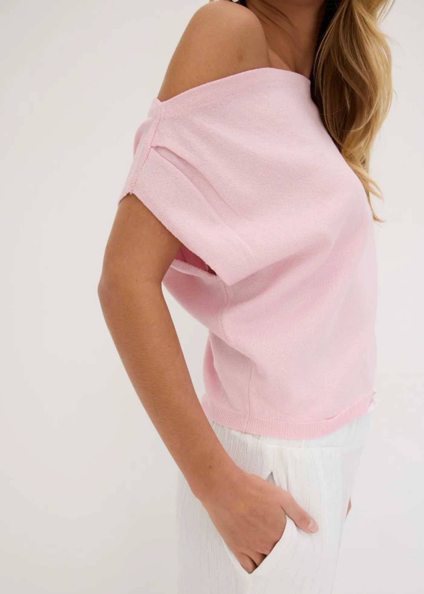 Clearance Camiseta con un hombro al descubierto Mujer Camisetas|Ropa De Punto