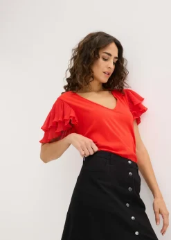 Clearance Camiseta con volantes Mujer Camisetas
