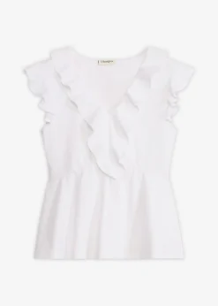 Hot Camiseta con volantes Mujer Camisetas|Novedades