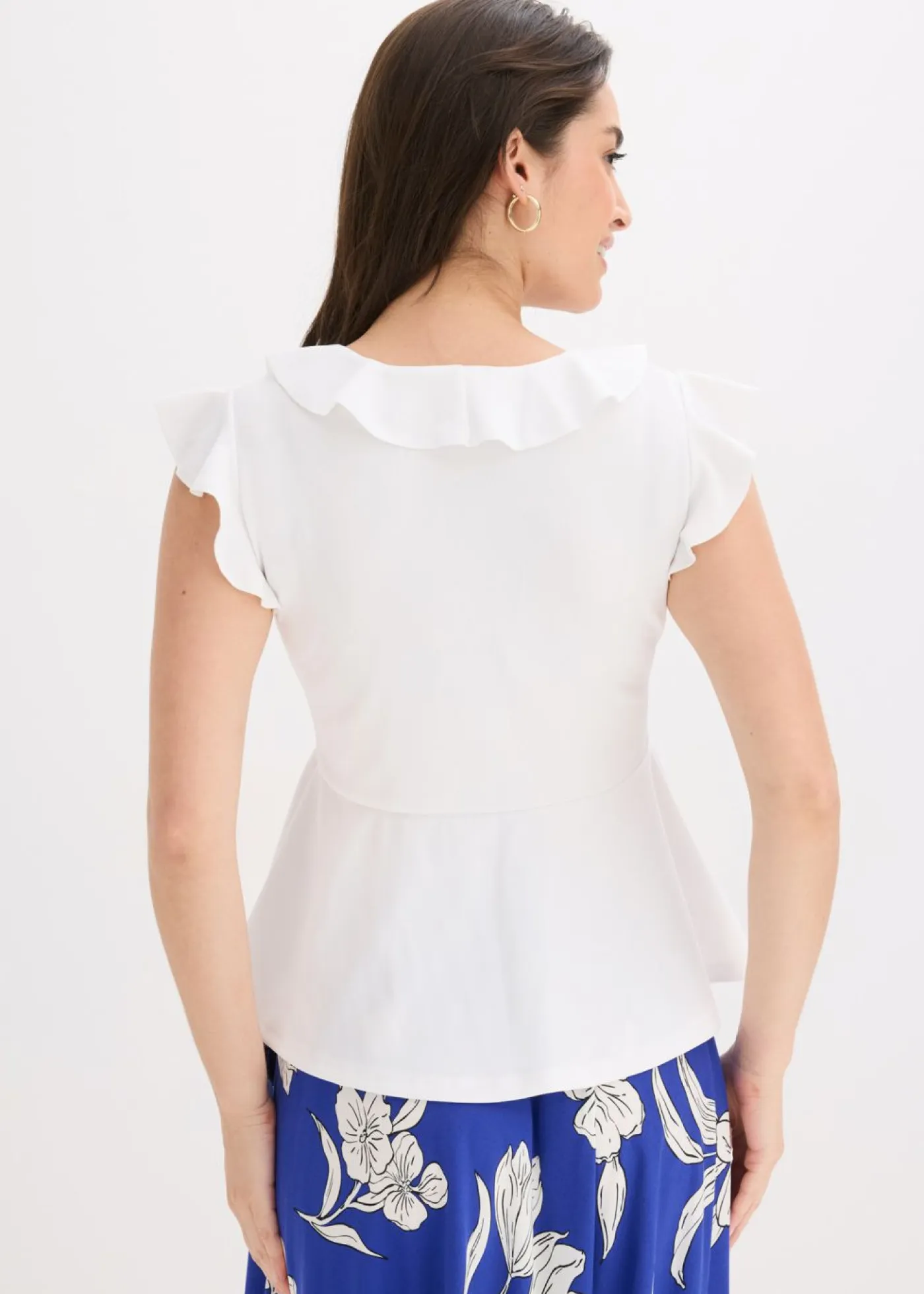 Hot Camiseta con volantes Mujer Camisetas|Novedades