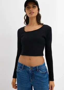 Sale Camiseta corta de canalé Mujer Camisetas