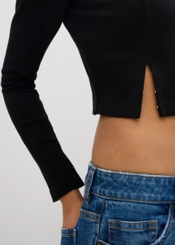 Sale Camiseta corta de canalé Mujer Camisetas