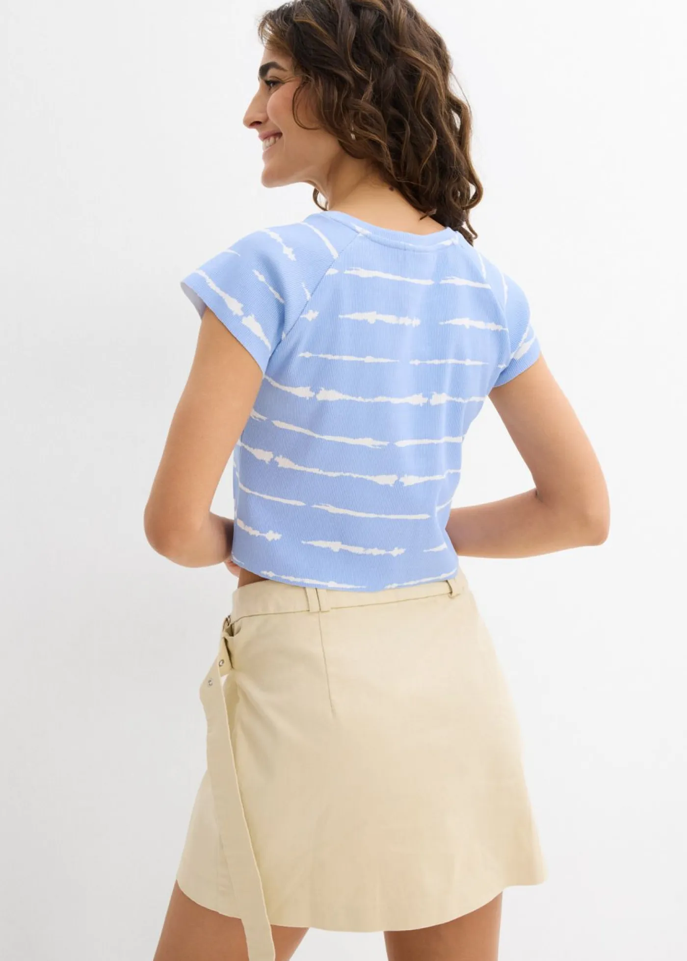 Sale Camiseta corta de canalé Mujer Camisetas