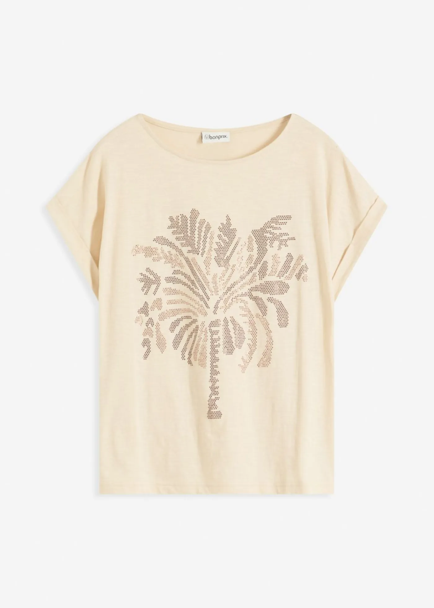 Best Camiseta de algodón con aplicación de tachuelas Mujer Camisetas