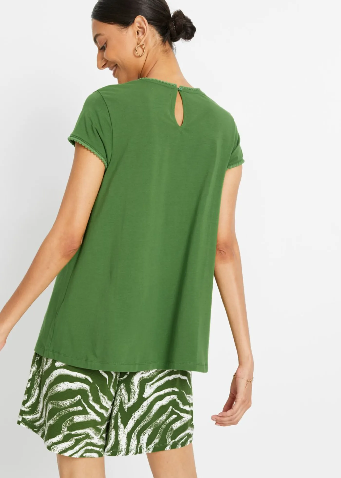 Sale Camiseta de algodón con encaje Mujer Camisetas
