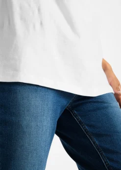 Clearance Camiseta de algodón con encaje y manga corta Mujer Camisetas