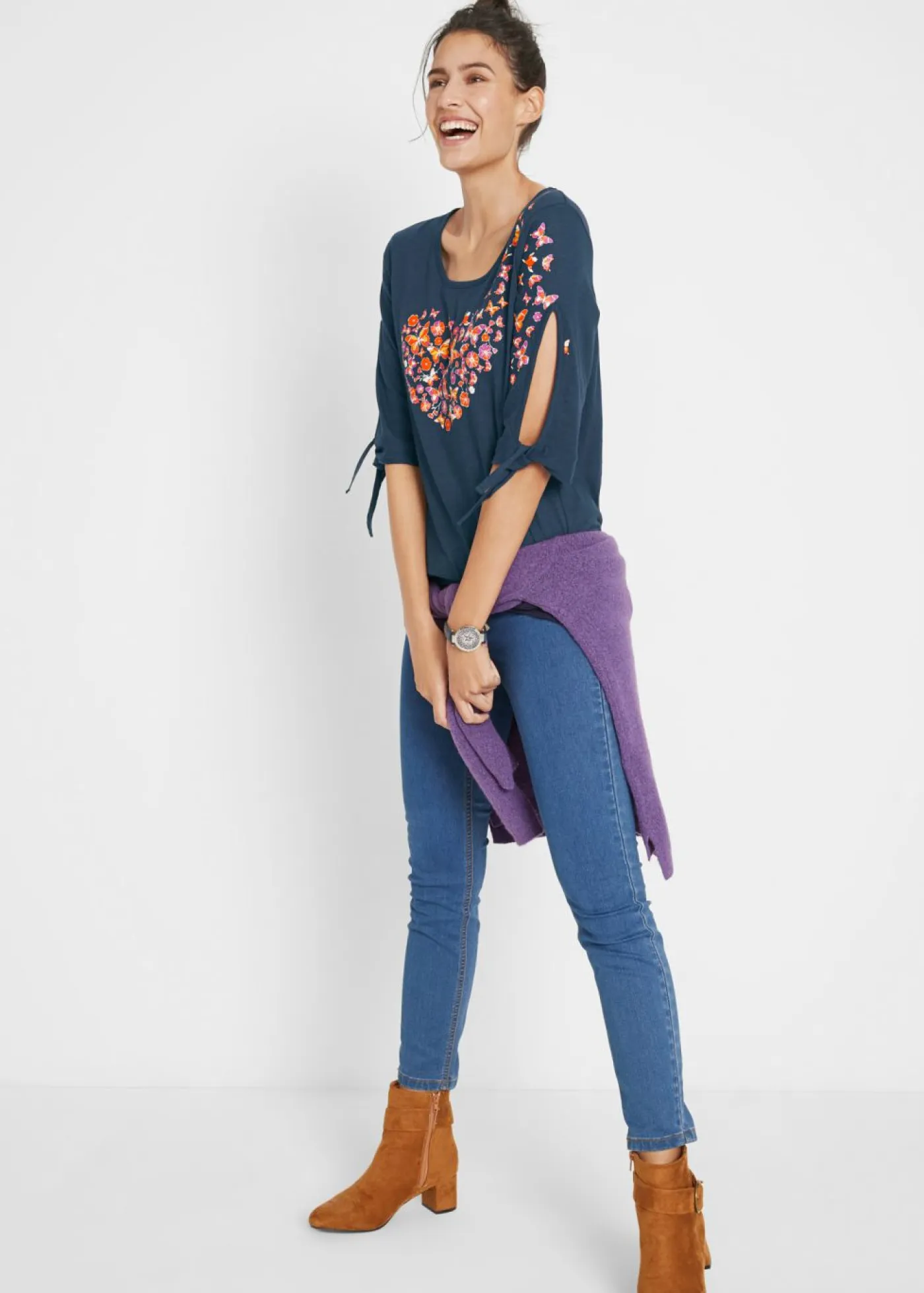 Discount Camiseta de algodón con hombros al descubierto Mujer Camisetas