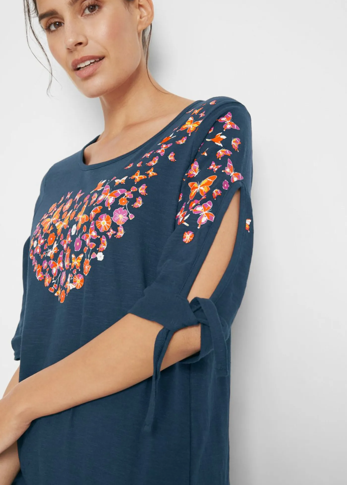 Discount Camiseta de algodón con hombros al descubierto Mujer Camisetas