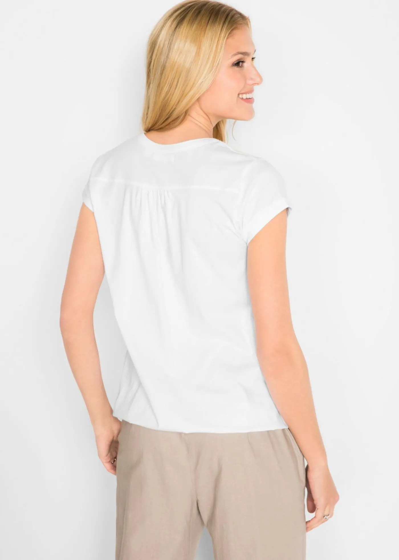 Hot Camiseta de algodón con manga corta Mujer Camisetas
