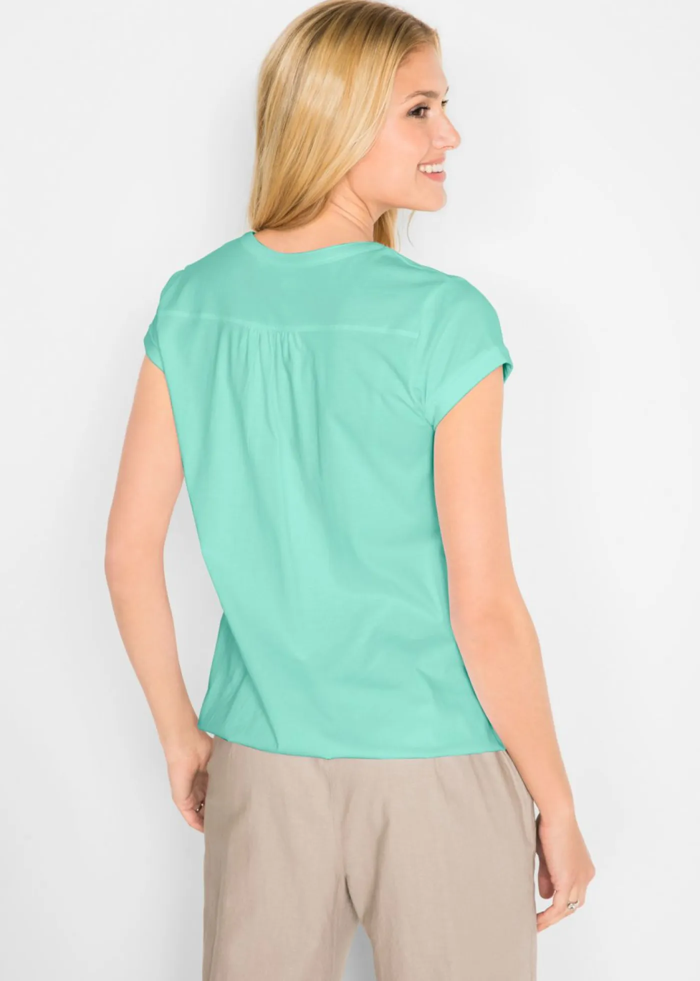 Online Camiseta de algodón con manga corta Mujer Camisetas