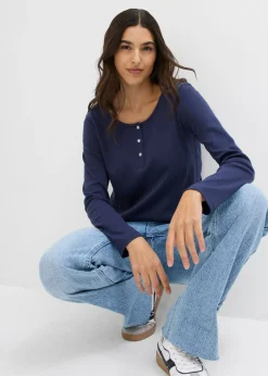 New Camiseta de algodón ecológico puro con cuello redondo Mujer Básicos|Camisetas