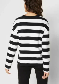 Sale Camiseta de algodón interlock puro con manga larga Mujer Básicos|Camisetas
