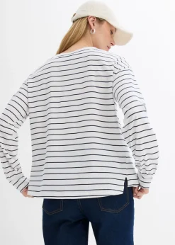 Discount Camiseta de algodón orgánico puro con manga larga Mujer Camisetas