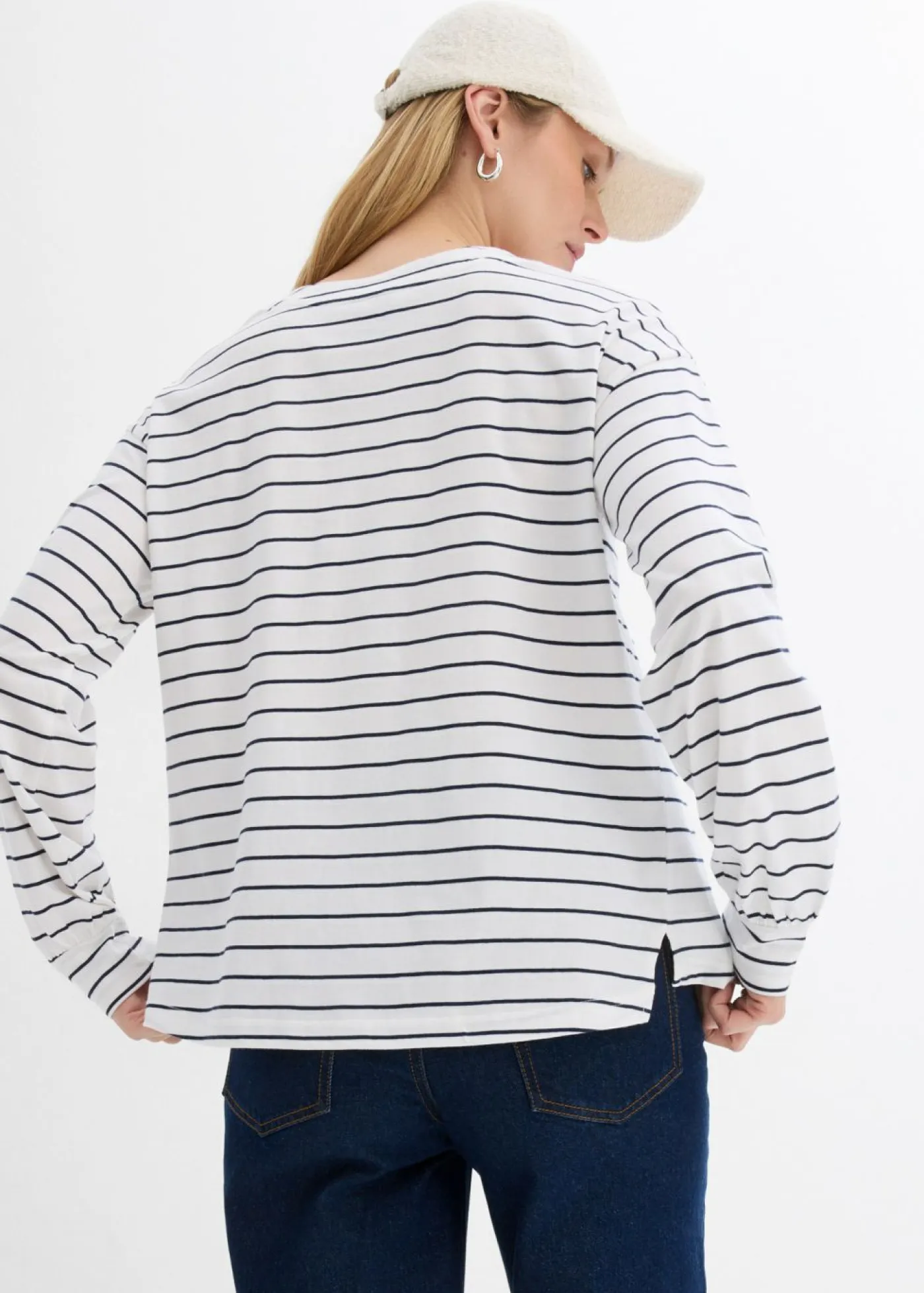 Discount Camiseta de algodón orgánico puro con manga larga Mujer Camisetas