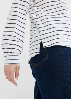 Discount Camiseta de algodón orgánico puro con manga larga Mujer Camisetas